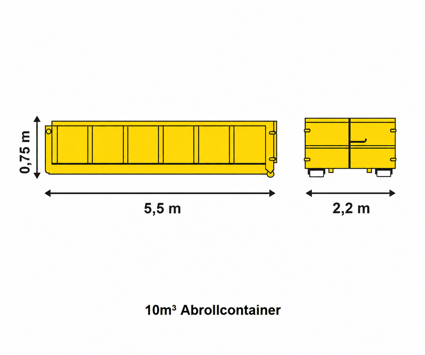 Abrollcontainer Maße 10