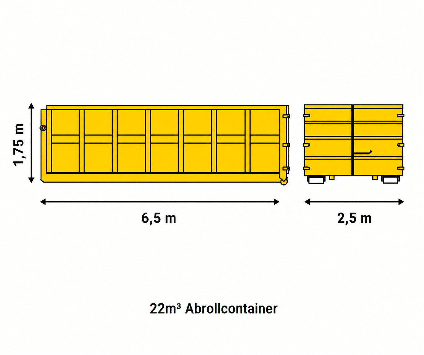 Abrollcontainer Maße 22