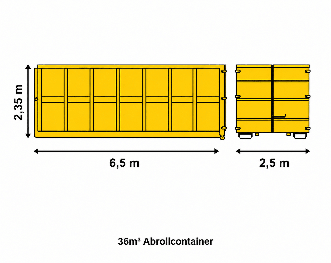 Abrollcontainer Maße 36