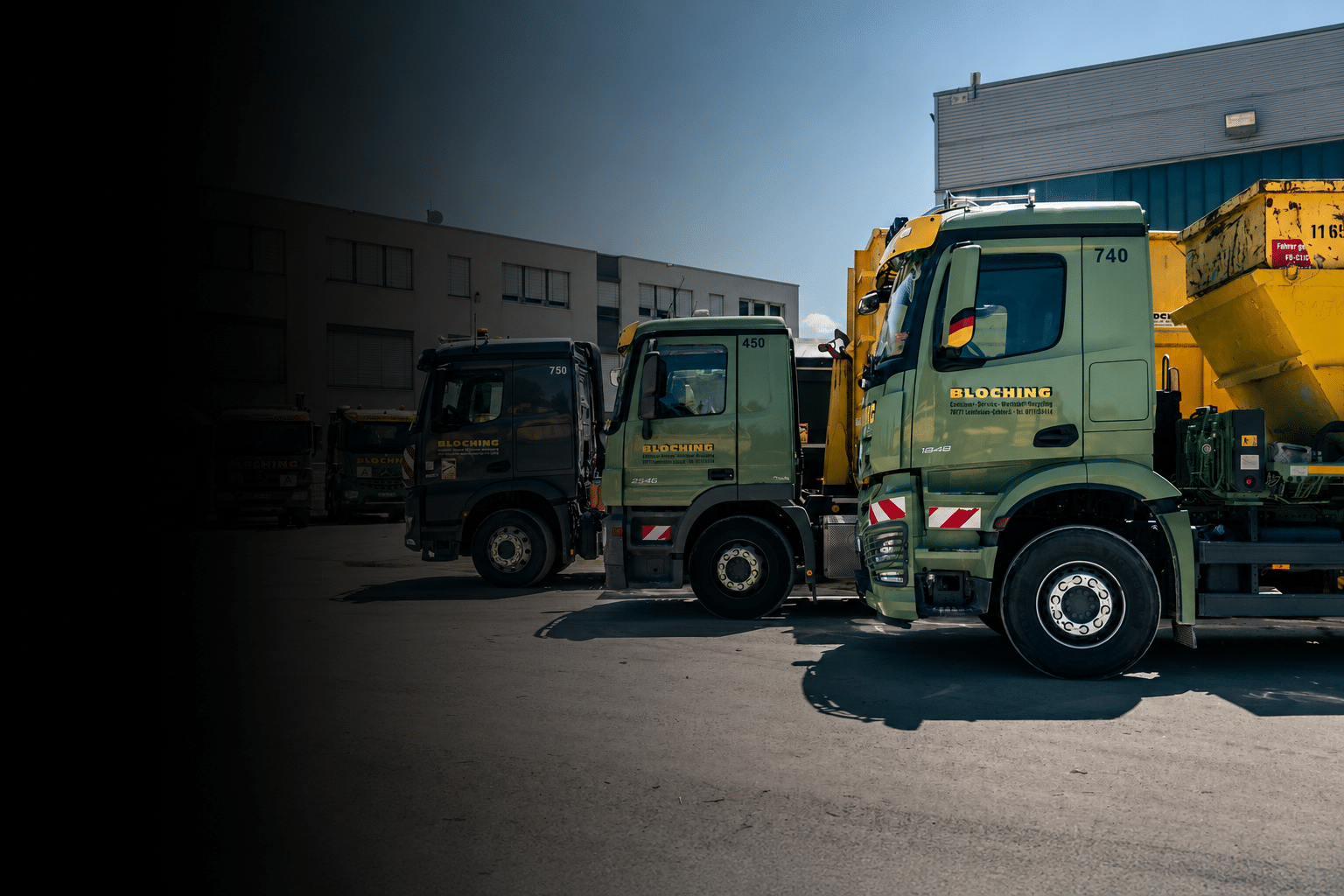 Container und Fahrzeuge - Header Bild