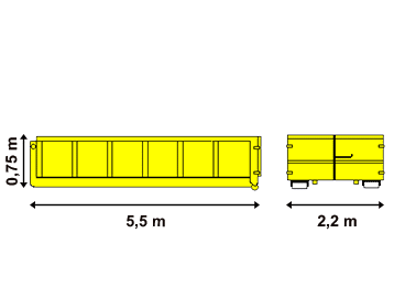 Abrollcontainer - 10 Kubik