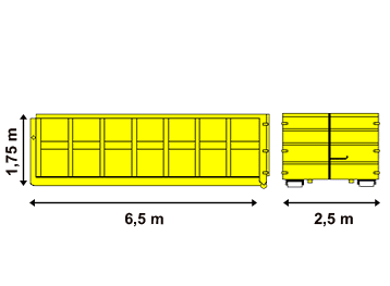 Abrollcontainer - 22 Kubik