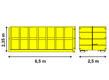 Abrollcontainer - 36 Kubik