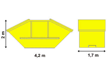 Absetzcontainer mit Deckel - 10 Kubik